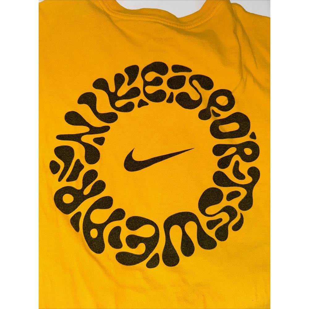 Vintage Y2K Nike The Nike Tee Nike Sportswear Men's Large Yellow Shirt Olympic